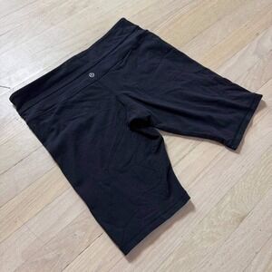 Lululemon Womens Black High Waisted Biker Shorts Yoga Athletic Size 10